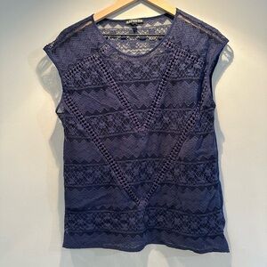 Express Women's Lace Sleeveless Top - Size M